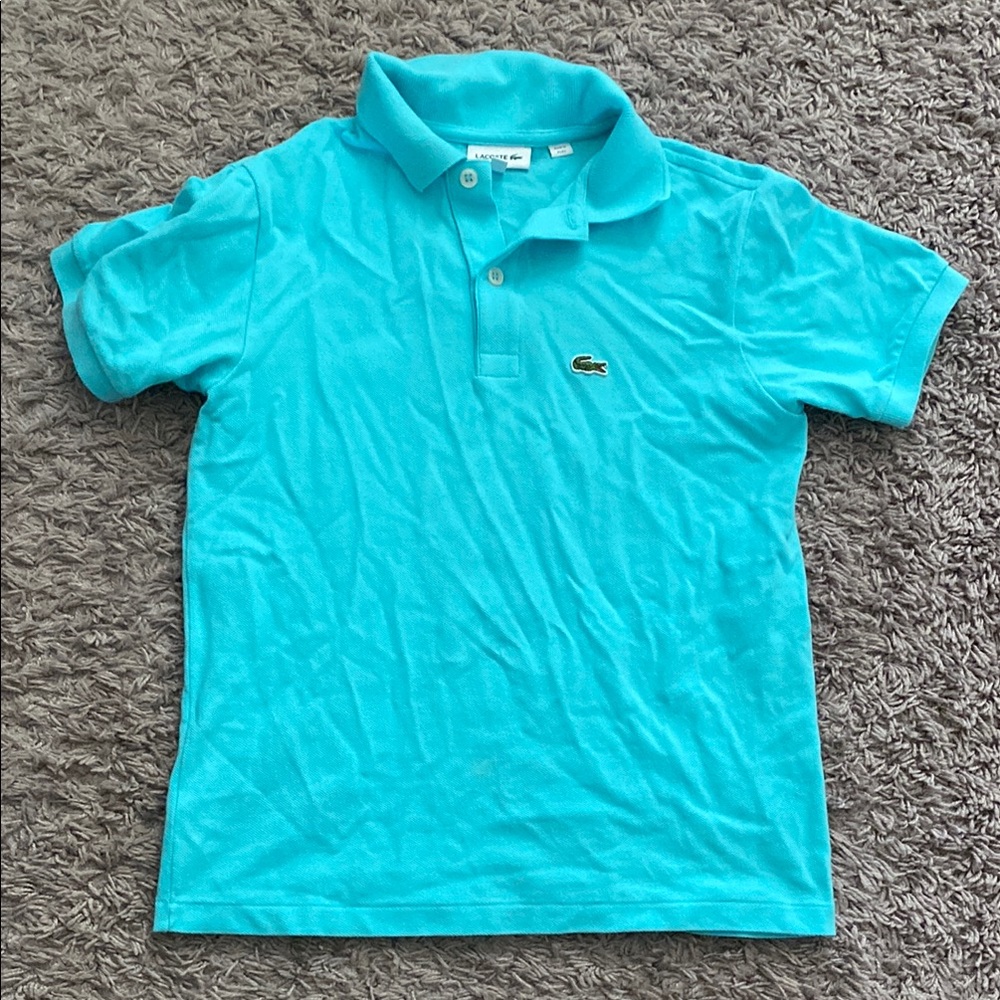 Lacoste Blue Polo Shirt with Classic Collar and Soft Fabric